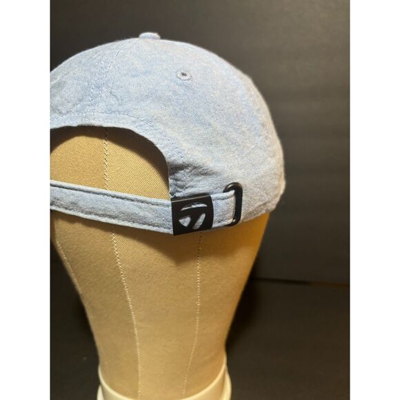 TaylorMade Light Blue Strapback Golf Cap – Classic TaylorMade Logo – Adjustable - Picture 4 of 5